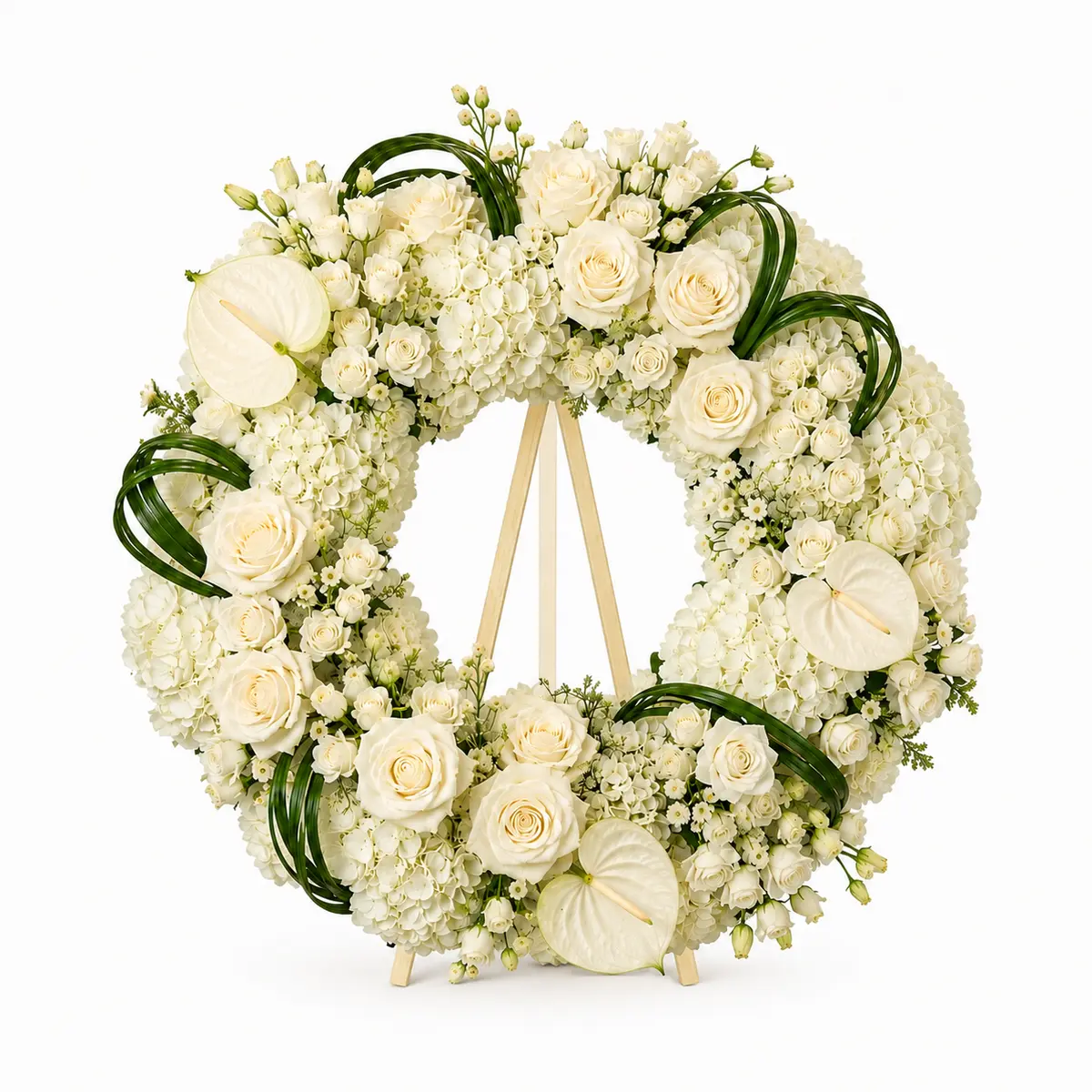 coroana-funerara-rotunda-trandafiri-albi-hortensii-anthurium