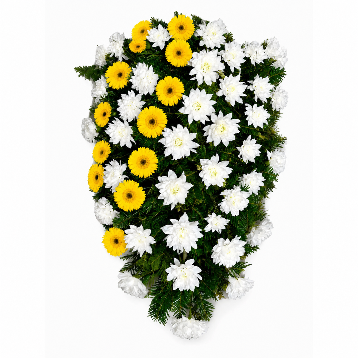 Jerba funerara crizanteme si gerbera