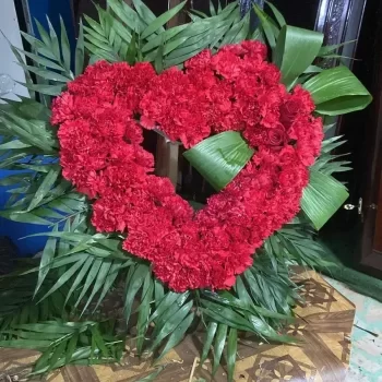 Coroana funerara din flori naturale cu livrare rapida in Bucuresti | livram-coroane.ro